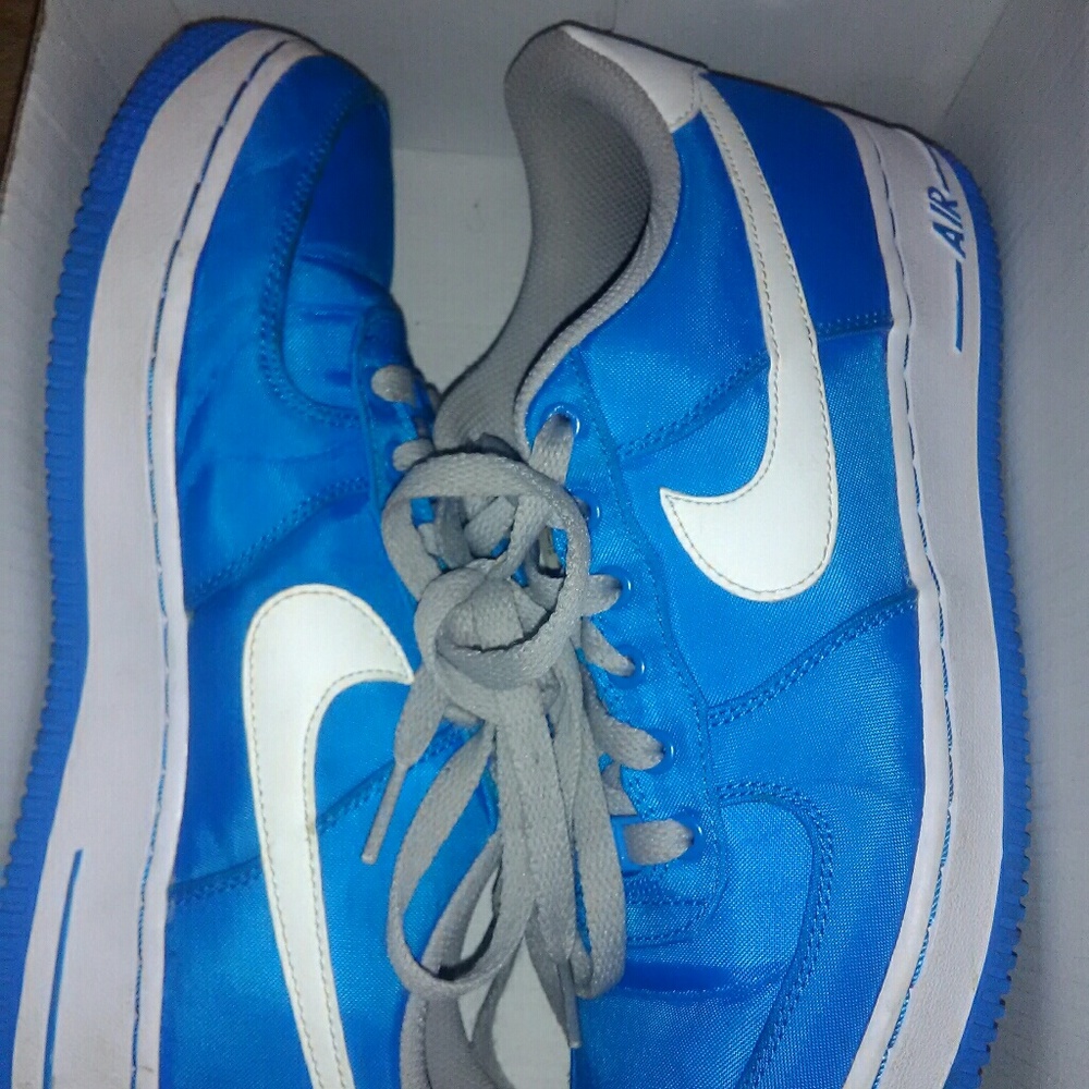 Blue nike Air force 1s